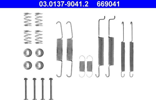 ATE 03.0137-9041.2 - Accessory Kit, brake shoes www.parts5.com