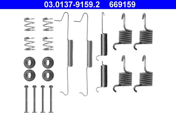 ATE 03.0137-9159.2 - Accessory Kit, brake shoes www.parts5.com