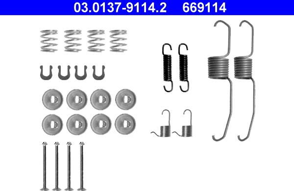 ATE 03.0137-9114.2 - Accessory Kit, brake shoes www.parts5.com