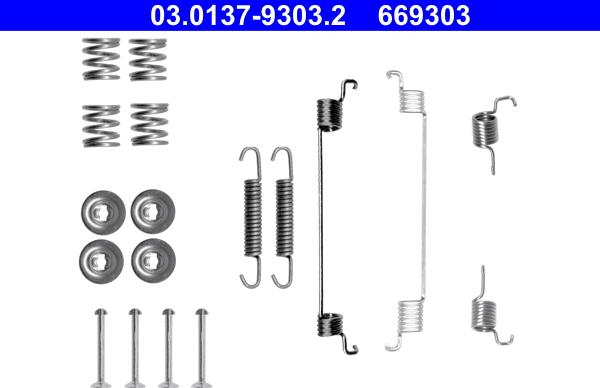 ATE 03.0137-9303.2 - Accessory Kit, brake shoes www.parts5.com