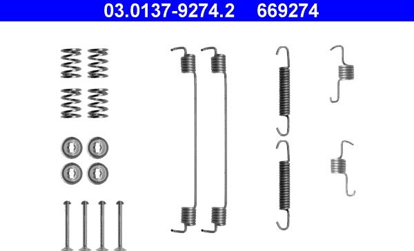 ATE 03.0137-9274.2 - Accessory Kit, brake shoes www.parts5.com