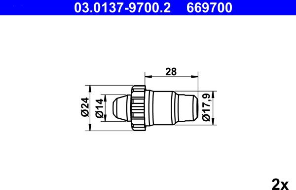 ATE 03.0137-9700.2 - Accessory Kit, parking brake shoes www.parts5.com