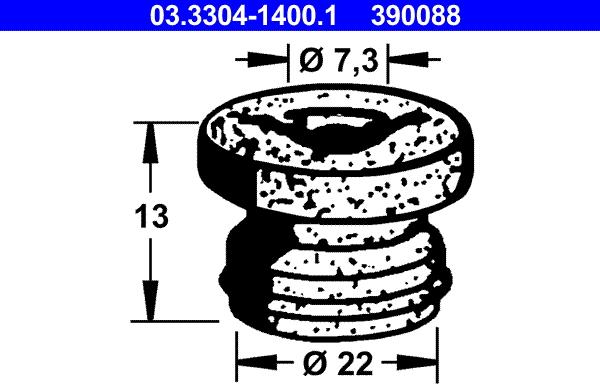 ATE 03.3304-1400.1 - Tapón, depósito líquido de frenos www.parts5.com