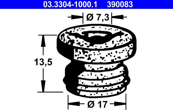 ATE 03.3304-1000.1 - Пробка, резервоар за спирачна течност www.parts5.com