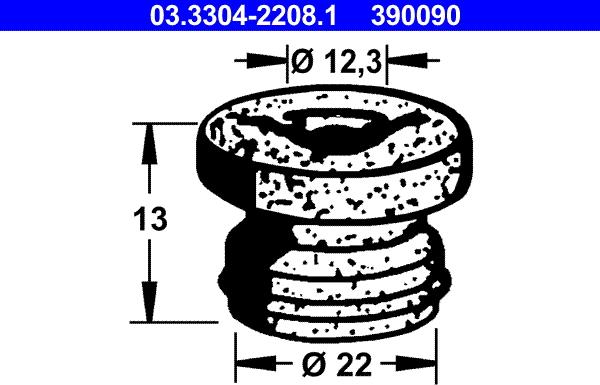 ATE 03.3304-2208.1 - Bouchon, filtre déshydratant du liquide de frein www.parts5.com