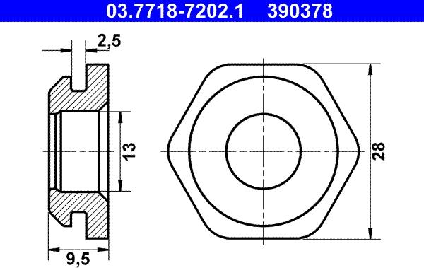 ATE 03.7718-7202.1 - Seal, vacuum hose connector pipe www.parts5.com