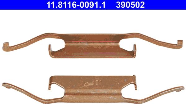 ATE 11.8116-0091.1 - Spring, brake caliper www.parts5.com