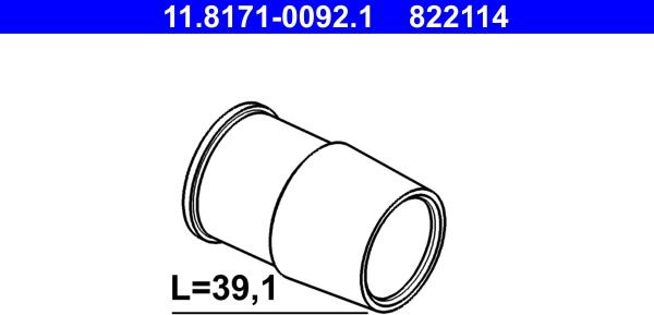 ATE 11.8171-0092.1 - Guide Sleeve, brake caliper www.parts5.com