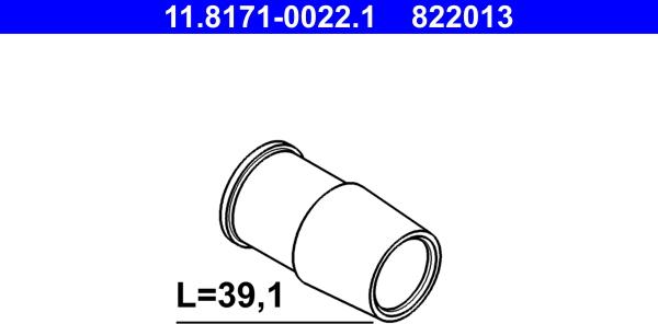 ATE 11.8171-0022.1 - Guide Sleeve, brake caliper www.parts5.com