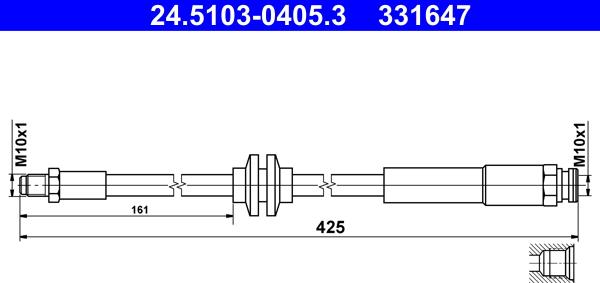 ATE 24510304053 - Tubo flexible de frenos www.parts5.com