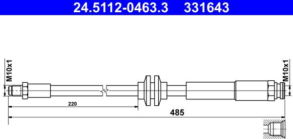 ATE 24511204633 - Tubo flexible de frenos www.parts5.com