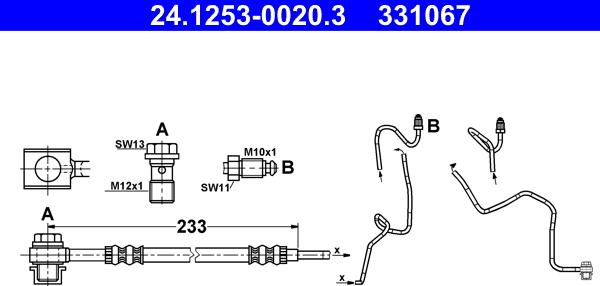 ATE 24.1253-0020.3 - Bremsschlauch www.parts5.com