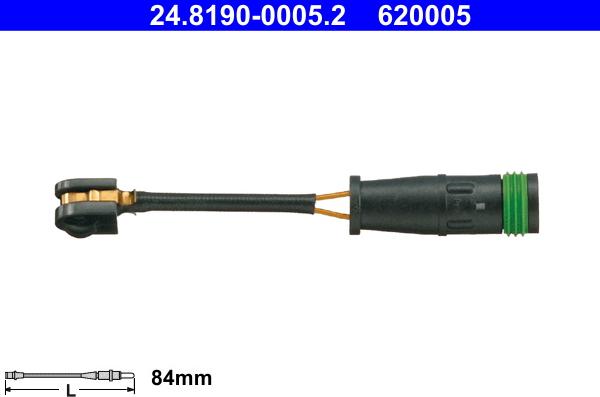 ATE 24.8190-0005.2 - Warning Contact, brake pad wear www.parts5.com
