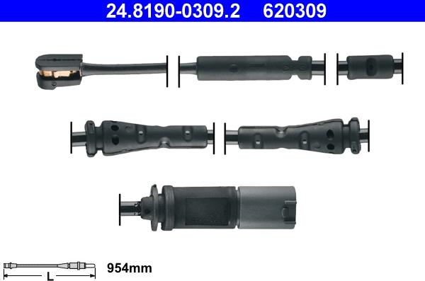 ATE 24.8190-0309.2 - Сигнализатор, износ тормозных колодок www.parts5.com