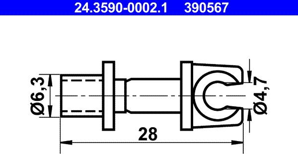 ATE 24.3590-0002.1 - Holder, brake lines www.parts5.com