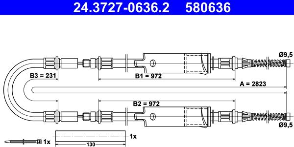 ATE 24.3727-0636.2 - Cable, parking brake www.parts5.com