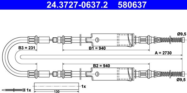 ATE 24.3727-0637.2 - Cable, parking brake www.parts5.com