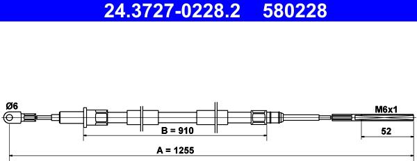 ATE 24.3727-0228.2 - Cable, parking brake www.parts5.com