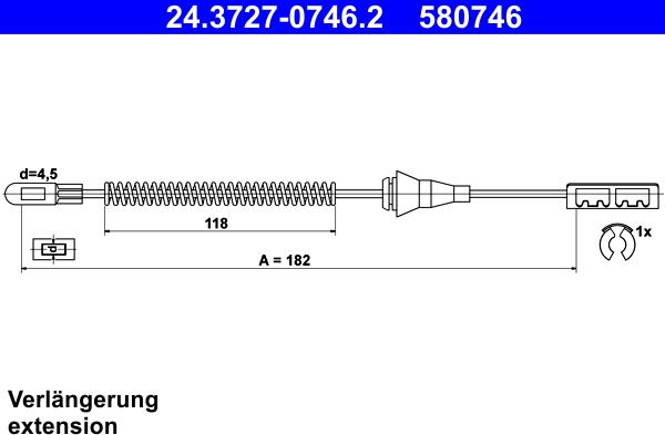 ATE 24.3727-0746.2 - Cable, parking brake www.parts5.com