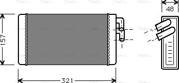 Ava Quality Cooling AI 6052 - Heat Exchanger, interior heating www.parts5.com