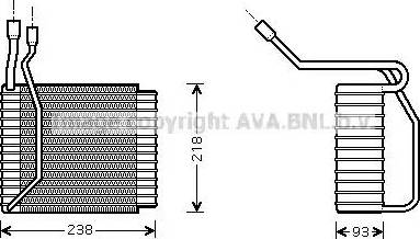 Ava Quality Cooling FD V110 - Evaporator, air conditioning www.parts5.com