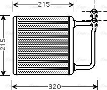 Ava Quality Cooling MSA6451 - Heat Exchanger, interior heating www.parts5.com