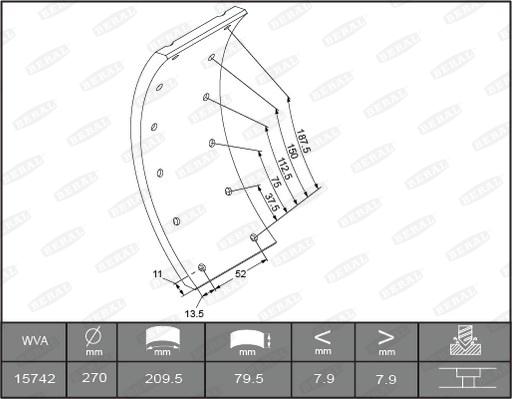 Beral KBL15030.0-1561 - Brake Lining Kit, drum brake www.parts5.com