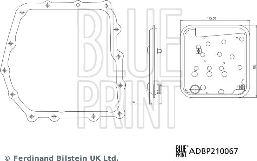 Blue Print ADBP210067 - Hydraulic Filter, automatic transmission www.parts5.com