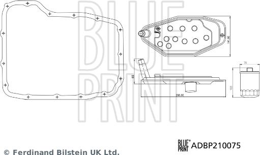 Blue Print ADBP210075 - Hydraulic Filter, automatic transmission www.parts5.com
