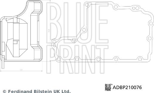 Blue Print ADBP210076 - Hydraulic Filter, automatic transmission www.parts5.com
