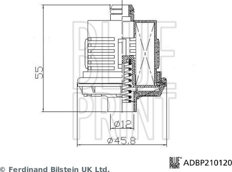 Blue Print ADBP210120 - Hydraulic Filter, all-wheel-drive coupling www.parts5.com