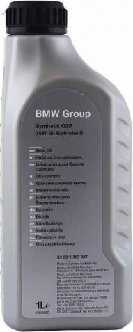 BMW 83 22 2 365 987 - Manual Transmission Oil www.parts5.com