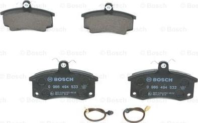 BOSCH 0 986 494 533 - Brake Pad Set, disc brake www.parts5.com
