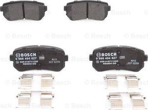 BOSCH 0 986 494 627 - Brake Pad Set, disc brake www.parts5.com