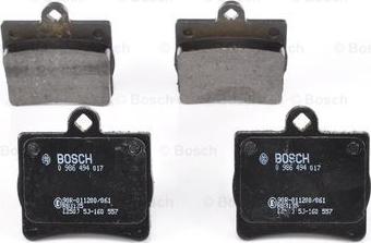 BOSCH 0 986 494 017 - Brake Pad Set, disc brake www.parts5.com