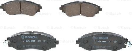 BOSCH 0 986 494 173 - Brake Pad Set, disc brake www.parts5.com
