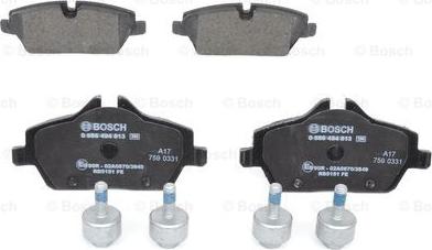 BOSCH 0 986 494 813 - Brake Pad Set, disc brake www.parts5.com