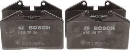 BOSCH 0 986 494 267 - Brake Pad Set, disc brake www.parts5.com