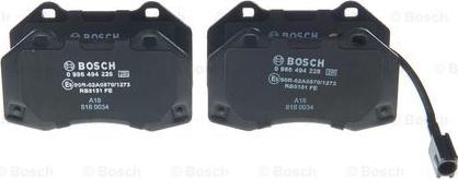 BOSCH 0 986 494 228 - Brake Pad Set, disc brake www.parts5.com
