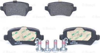 BOSCH 0 986 424 646 - Brake Pad Set, disc brake www.parts5.com