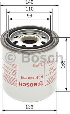 BOSCH 0 986 628 255 - Air Dryer Cartridge, compressed-air system www.parts5.com