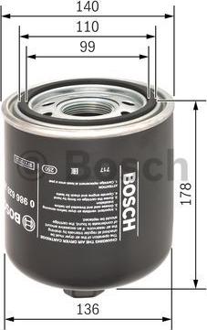 BOSCH 0 986 628 252 - Air Dryer Cartridge, compressed-air system www.parts5.com