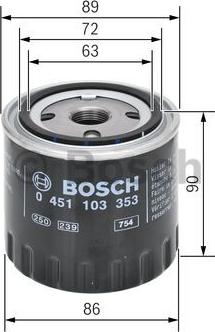 BOSCH 0 451 103 353 - Oil Filter www.parts5.com