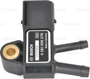 BOSCH 0 281 006 278 - Sensor, exhaust pressure www.parts5.com