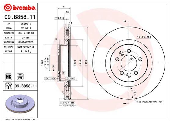 Brembo 09.B858.11 - Brake Disc www.parts5.com