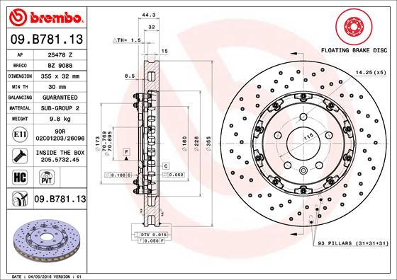 Brembo 09.B781.13 - Brake Disc www.parts5.com