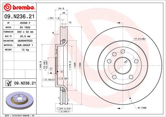Brembo 09.N236.21 - Brake Disc www.parts5.com