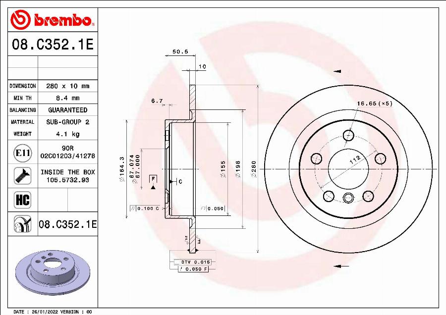Brembo KT 08 012 - Brake Set, disc brakes www.parts5.com
