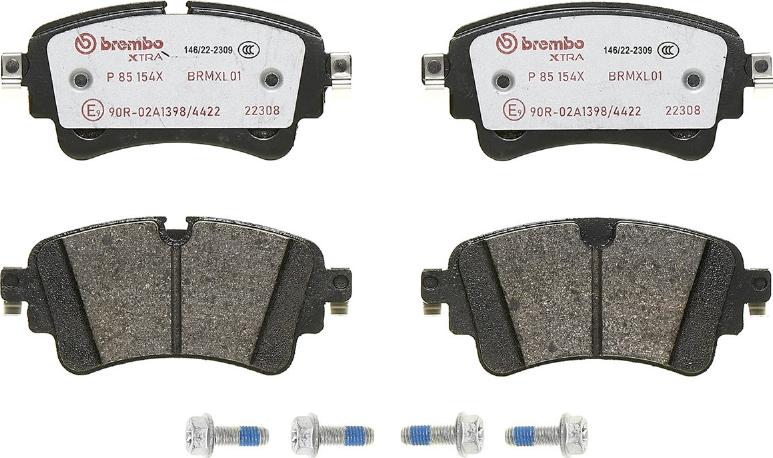 Brembo P 85 154X - Brake Pad Set, disc brake www.parts5.com