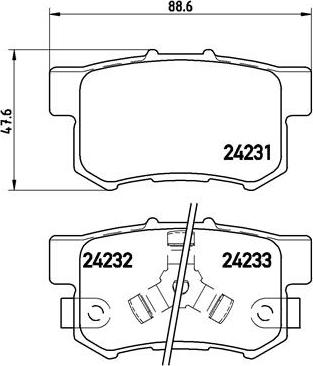 Brembo P 28 051 - Brake Pad Set, disc brake www.parts5.com
